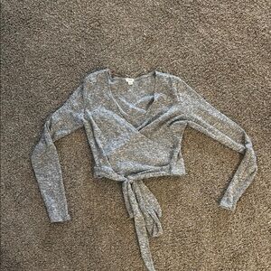 Garage Gray Wrap Sweater